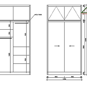 Kích Thước Tủ Quần Áo Tiêu Chuẩn Từ 2 - 6 cánh Hiện Nay